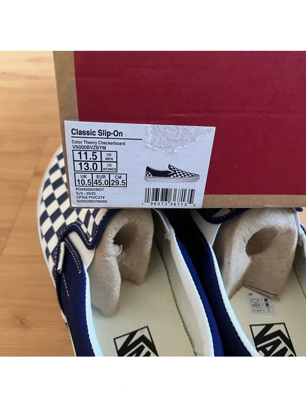 Vans Classic Slip-On
'Checkerboard - Beacon Blue' Women 13.0 US Mens 11.5 US - Picture 10 of 10